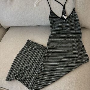 Painted Threads Midi Dress | Nordstrom | Small | Navy, Evergreen, White Striped